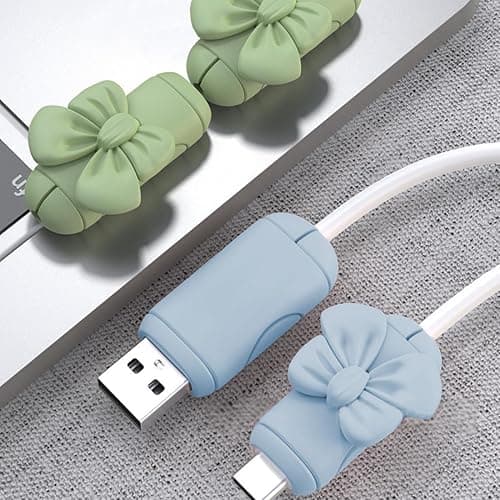 Handy Datenleitung Schutz, 2 Paare Kabel Silikon Protector, Ladekabel Saver, Kabel Kabelschutz, Ladekabel Saver thumbnail 5