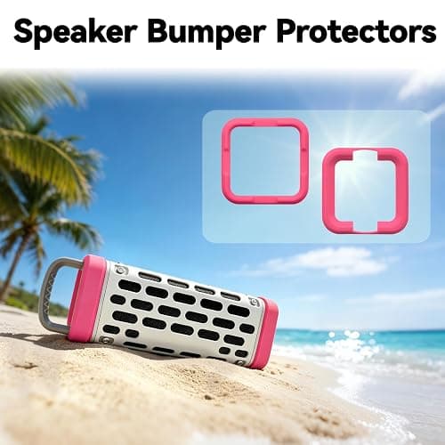 TERPINK Bumper Protectors Compatible with Turtlebox Ranger, Silicone Protective Bumpers Shockproof, Impact-Resistant Anti-Slip (Hot Pink) thumbnail 2