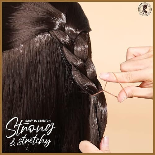 Teenitor Elastic Hair Bands, Small Hair Ties, 2000pcs, Light Brown thumbnail 8