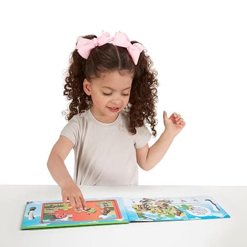 Melissa & Doug Take-Along Magnetic Jigsaw Puzzle Set – On the Farm (2 x 15 Piece) Travel Activity Toy for Preschoolers and Kids Ages 3+ - FSC Certified thumbnail 9