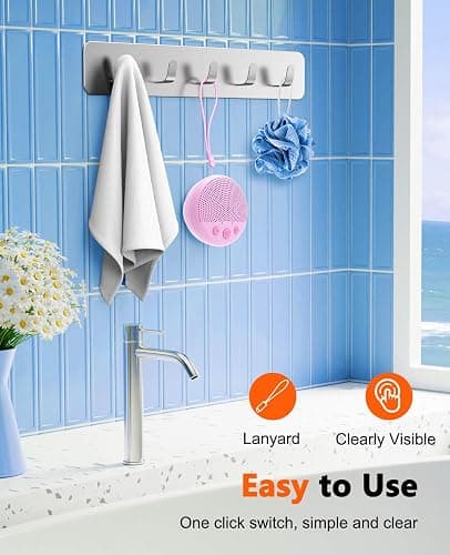 LENRUE Shower Speaker, Bluetooth Waterproof Speaker Wireless, Portable Speakers with Clear Loud Sound, Suction Cup, Lanyard, Ideas Gifts thumbnail 5