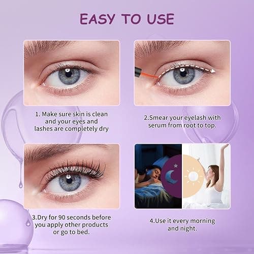 Eyelash Growth Serum Volumizing Lash Serum For Eyelash Growth Longer & Thicker Lash Enhancing serum With Natural Formula Vegan & Cruelty-Free (5mL) thumbnail 6