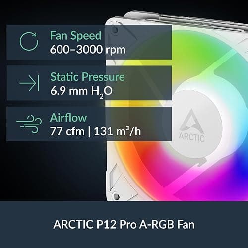 ARCTIC Liquid Freezer III Pro 360 A-RGB (White) - AIO CPU Cooler, 3 x 120 mm Water Cooling, 38 mm Radiator, PWM Pump, VRM Fan, AMD AM5/AM4, Intel LGA1851/1700 Contact Frame - White thumbnail 3