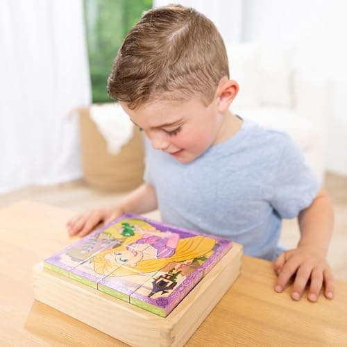Melissa & Doug Disney Princess Wooden Toy Cube Puzzle Blocks for Boys and for Girls 3+ - FSC Certified thumbnail 3