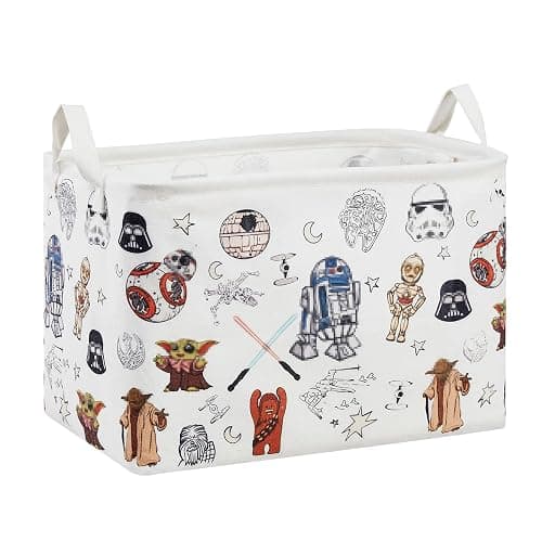 BHXXRQRQ Star Room Nursery Decor,Baby Laundry Large Hamper Foldable With Waterproof Pe Coating,Dirty Clothes Basket Featuring The Child,Bedroom,Bathroom Set,Toy Bin,Kids Birthday Gifts (Square) - Image 1