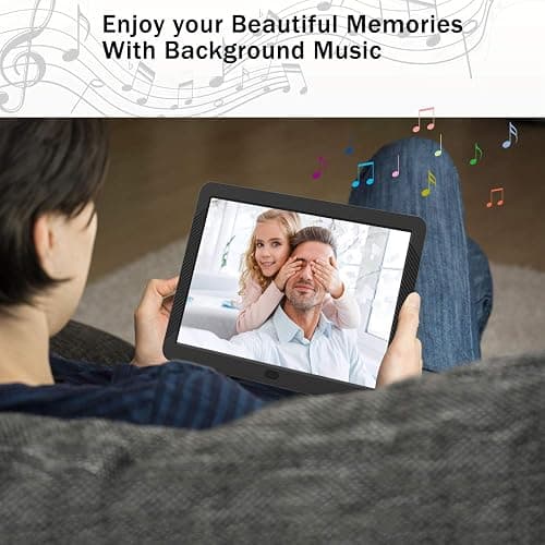 Atatat Digital Photo Frame with 1920x1080 IPS Screen, Digital Picture Frame Support Adjustable Brightness,Photo Deletion,1080P Video,Music,Slideshow,16:9 Widescreen- P800 thumbnail 7
