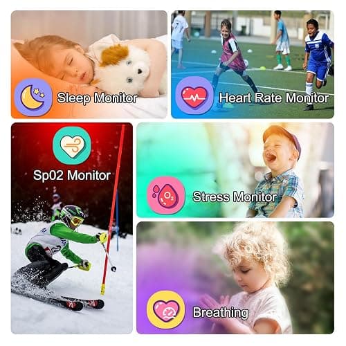 Smart Watch for Kids, 1.85" Fitness Tracker with Heart Rate, Sleep Monitor, IP68 Waterproof Smartwatches with Video Music, Pedometer, Game, NO APP/Phone, Gift for Boys Girls. (Built-in AI, Silver) thumbnail 3