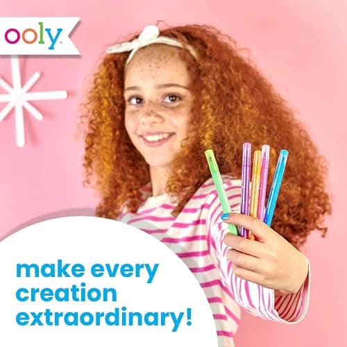Ooly 12 Pack Sparkle Switch-eroo Color Changing Markers, Dual Tip Markers for Kids, Double Ended Chisel Tip Marker Set Great for Art Supplies, Drawing and Stationery Sets thumbnail 6