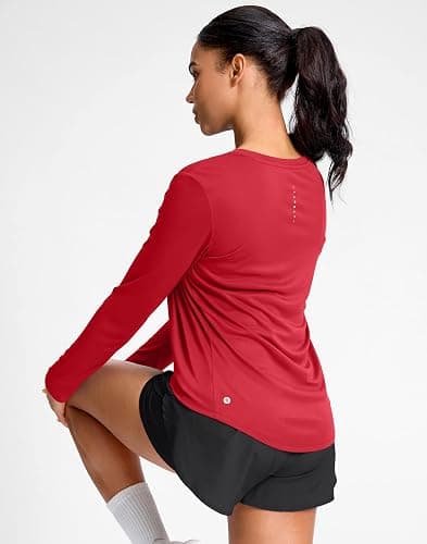 SANTINY Lightweight Long Sleeve Workout Tops for Women Breathable Tennis Active Sports Top Gym Yoga Athletic Running Shirts thumbnail 4