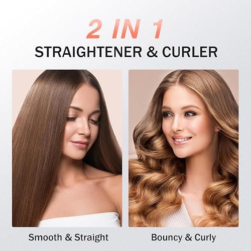 MiroPure Flat Iron Hair Straightener, 1 Inch Titanium Plates Hair Straightener with 15S Heat-up, Professional MCH Ceramic Negative Ion Hair Iron Dual Voltage for Women Hair with Auto Shut-Off thumbnail 5