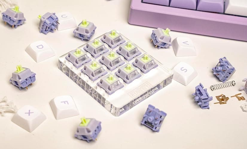 EPOMAKER Wisteria V2 Linear 38gf Keyboard Switches Set, with Light Diffuser, Pre-lubed, 5 Pin Creamy Switch, 35 Pieces for Mechanical Gaming Keyboards thumbnail 8