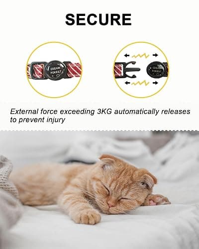 SOLMOONY 3 Pack Classic Stripes Cat Collars - Breakaway Kitten Collar and Adjustable 7.8-11.8 in，Cute Neckties Kitty Collar for Wedding Formal and Party thumbnail 3