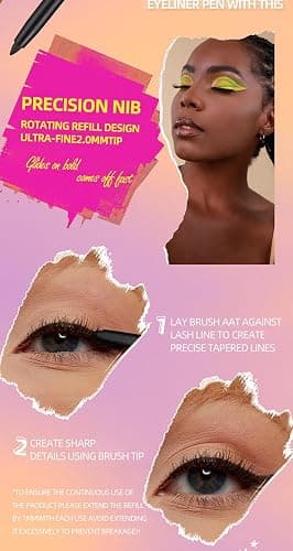 12 Colors Shimmer Eyeliner Pen Set, Waterproof, Long-Lasting, Glitter Eyeliner for Bold Eye Makeup, Metallic Glitter Finish, Eye Liner For Older Women, lapiz de ojos delineador de ojos contra el agua thumbnail 8