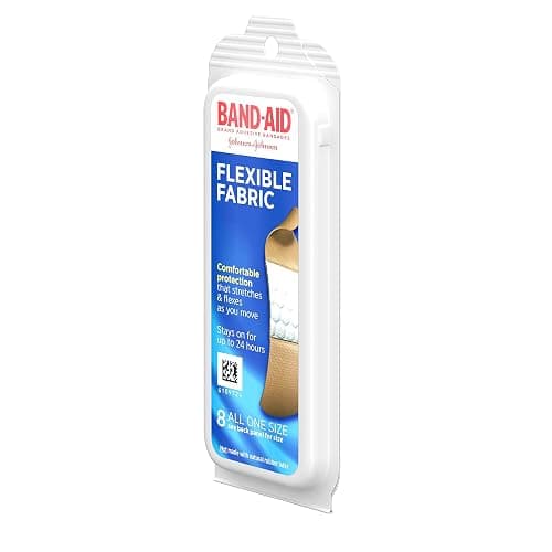 Band-Aid Brand Flexible Fabric Adhesive Bandages for Wound Care and First Aid, All One Size, 8 ct thumbnail 7