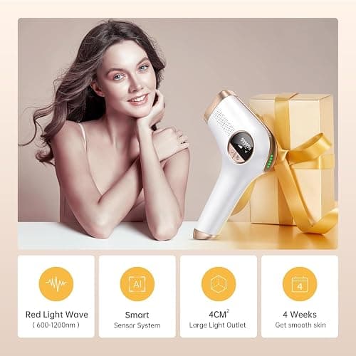 IPL Laser Hair Removal Device for Women and Men | At-Home Use, For Arms Legs Armpits Bikini Line thumbnail 2
