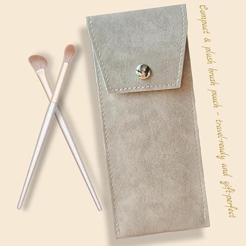 SHELWIN Eyeshadow Makeup Brushes Set with Case 8 PCS Soft Synthetic Hairs Eye Makeup Brushes for Blending Eyebrow Eyeliner Eyeshadow （Silver） thumbnail 6