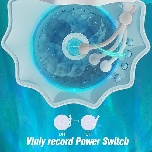 Ocean Wave Projector Light, Shell Night Light Built-in Bluetooth Speaker, Remote Control, White Noises for Home Decor/Relaxation/Party/Music/Gift (Blue) thumbnail 8