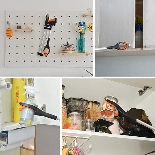 43" Extra Long Grabber Tool, Foldable Grabbers for Elderly Grab It Reaching Tool with Rotating Jaw +Magnets, 4" Wide Claw Opening Reacher Grabber Pickup Tool, Grabber Reacher Tool Heavy Duty thumbnail 5