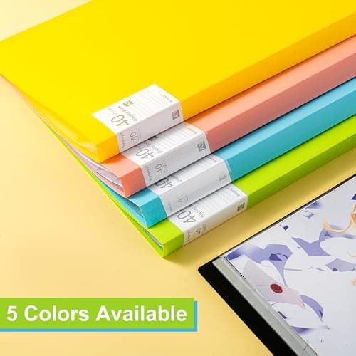 Srvnpioy 2 Stück A3 Päsentationsdisplay Buch, Sichtbuch in A3 Format, Mit 60 Klarsichthüllen für 120 Blatt, für Kunstwerke, Urkunden, Portfolio, Schwarz thumbnail 8