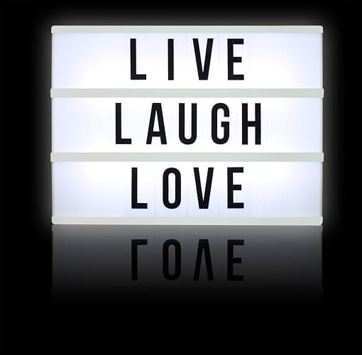 Northpoint Cinema Style 10-LED Home Decor Large Light Box with 109 Letters and Characters, Wall Mounted or Tabletop, Battery or USB Powered, White - Large thumbnail 4