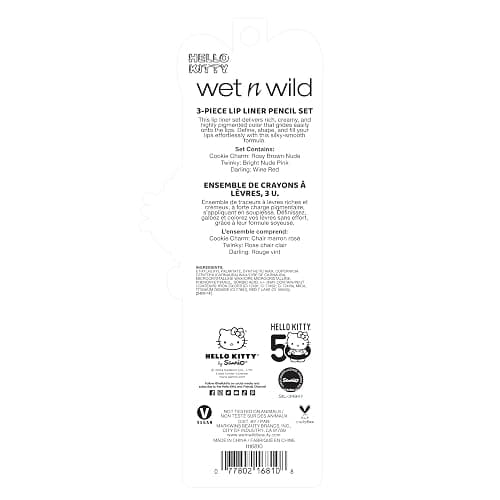 wet n wild Hello Kitty 3-Piece Lip Liner Pencil Set, Lip Defining Silky Smooth Formula, Highly Pigmented Long-Wearing Finish, Cruelty-Free & Vegan thumbnail 7