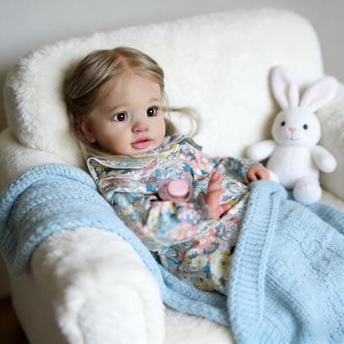 RXDOLL 26 Inch Realistic Reborn Toddler Girl Doll, Big Size Lifelike Reborn Baby Dolls that Look Real, Soft Vinyl Limbs and Cloth Body Toddler Baby Doll Toys Kids Birthday Xmas Gifts thumbnail 3