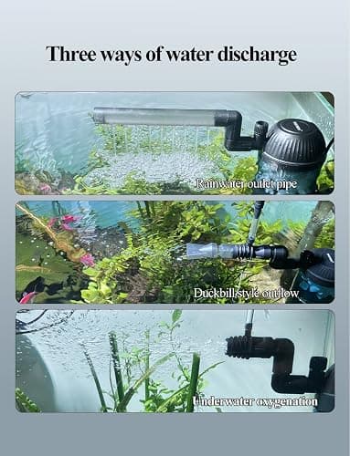 UPETTOOLS Aquarium Filter Fish Tank Filter with Fluid Bed Sponge Filter Multiple Function Ultra-Silent Filter for Saltwater Freshwater 20-60 Gallon thumbnail 2