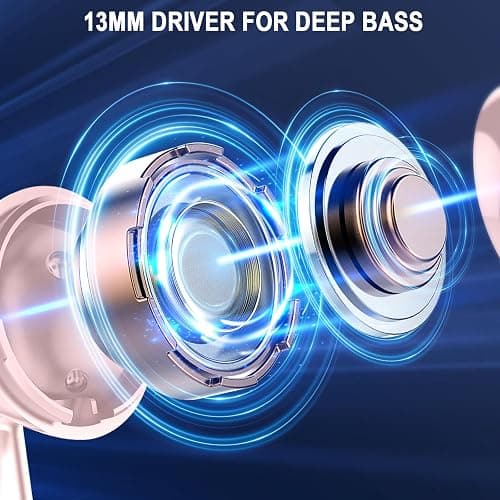 Wireless Earbuds, Bluetooth 5.4 Headphones in Ear with 4 ENC Noise Cancelling Mic, Bluetooth Earbuds 40Hrs Playtime, Wireless Earphones HiFi Stereo Deep Bass, IP7 Waterproof, USB-C Fast Charge Pink thumbnail 3