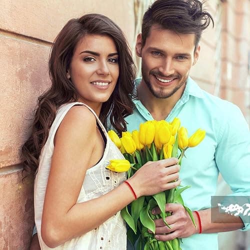 Desimtion Christmas Couples Bracelets Red String of Fate Matching Bracelets for Couples Gifts for Him and Her, Long Distance Relationship Gifts for Boyfriend and Girlfriend thumbnail 5