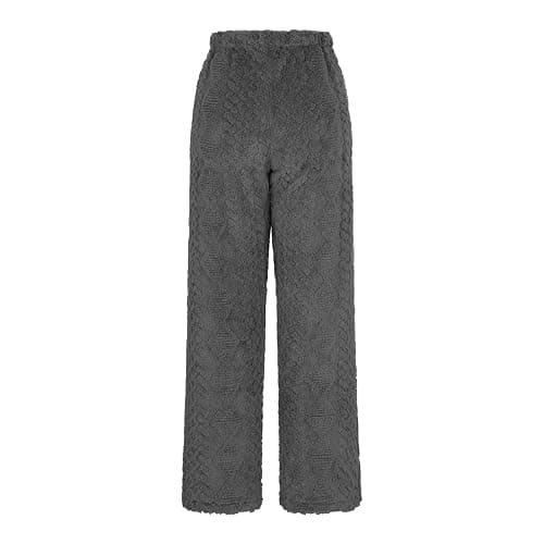 Womens Fluffy Pajama Pants Fuzzy Fleece Flannel Cozy Drawstring Lounge Pant With Pockets Winter Warm Pj Bottoms thumbnail 6