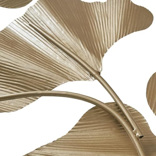Madison Park Wall Art Living Room Décor Faye Metal Foil Ginkgo Leaf Large Home Accent Modern Inspired Dining, Bathroom Decoration Ready to Hang Ornament for Bedroom, 43"W x 23.5"H x 1.6"D, Gold thumbnail 6