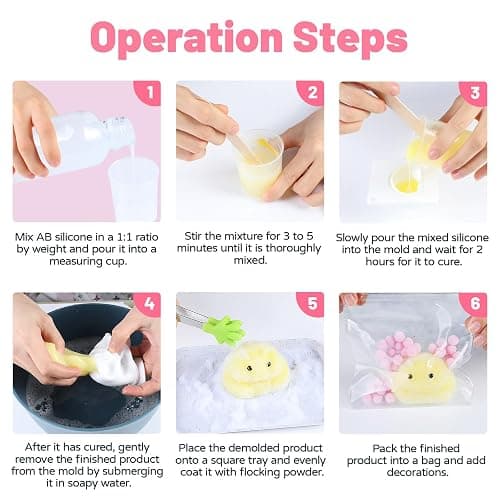 TECMIYO Taba Squishy Kit - Make Your Own Super Soft DIY Squishies with 1:1 AB Liquid Silicone - Perfect for Beginner Makers thumbnail 6