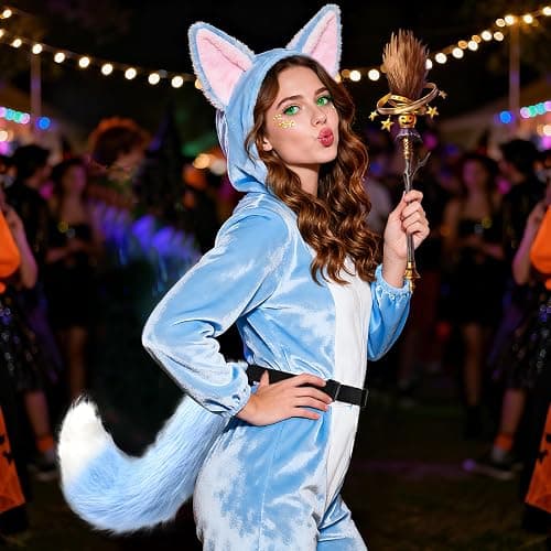 iHUFeather Faux Fur Furry Tail for Cosplay Halloween Fancy Party Costume Accessories thumbnail 6