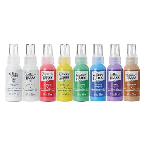 Plaid Gallery Glass Window Color Beginner Set (2-Ounce), GG8SET (8-Pack) - Image 1