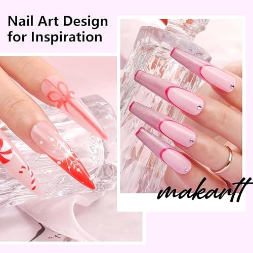 Makartt Nail Art Brushes Set: 5pcs Liner Brushes 7/9/11/15/25mm Thin Nail Art Design Brush with Cap Nail Polish Brush for Builder Gel 3D Nail Gel French Tip Tool Nail Painting thumbnail 8