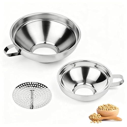 Cuqojs Wide Mouth Canning Funnel for Mason Jars - 3 Pack Stainless Steel Funnels for Kitchen Use & Filling Bottles, Jars, Containers | Durable Canning Supplies & Kitchen Gadgets Set - Image 1