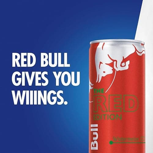 Red Bull Red Edition Energy Drink, Watermelon, with 80mg Caffeine plus Taurine & B Vitamins, 8.4 Fl Oz, Pack of 8 Cans thumbnail 6