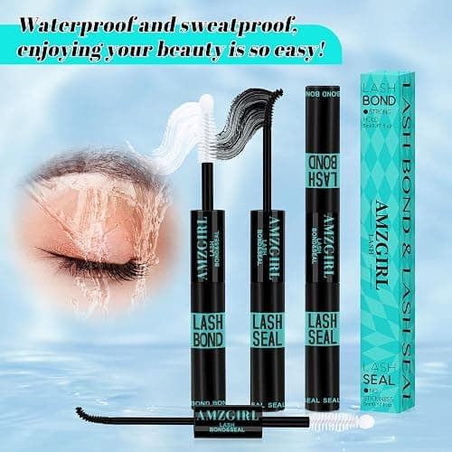 Lash Bond and Seal Waterproof,Eyelash Extension Glues for Lash Clusters,Lashes Glue Long Lasting Eyelashes Glue and Lock for DIY Lash Extensions Super Strong Hold 72 Hours at Home thumbnail 6