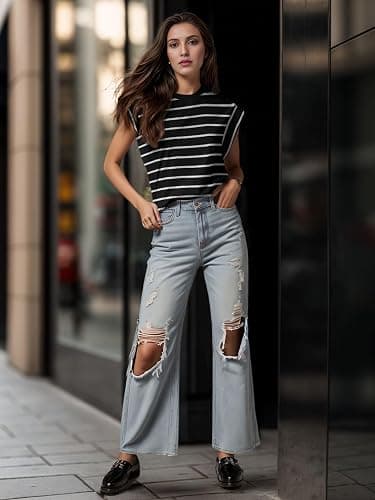 GRECERELLE Women 2026 Cap Sleeve Tops Summer Casual Tee Shirt Loose Crew Neck Basic Tank Trendy Work Vacation Outfits (S-2XL) thumbnail 2