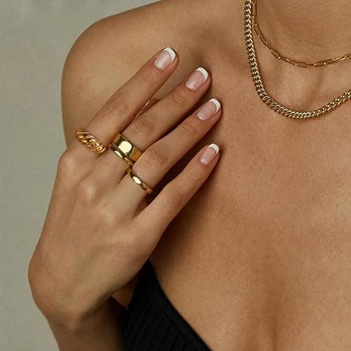 YEEZII 25 Pcs Gold Knuckle Rings Set for Women, Cute Stackable Finger Midi Rings, Dainty Gold Chunky Stacking Statement Womens ring pack thumbnail 2
