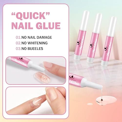 15 PCS Nail Glue for Acrylic Nails,Nail Tip Glue Professional Nail Glue False Nail Tips Glue for Broken Nails Adhesive Super Bond for Press on Nails Glues Adhesive for Fake Nails Tips Fake Nail Glues thumbnail 2