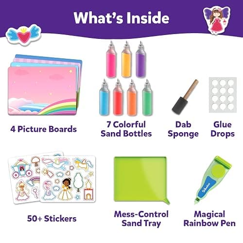 Skillmatics Sand Art Activity - Mess-Controlled DIY Unicorn & Princess Craft Kit with 50+ Colorful Stickers, Creative & Fun Hands-On Activity, Christmas Gifts for Ages 4, 5, 6, 7, 8, 9, 10 thumbnail 7