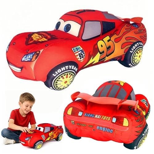 Voiture Carss Jouet en Peluche de Voiture Peluche Car 25cm Peluches Carss | Poupée en Peluches de Course de Voitures de Dessin Animé de Ldéal pour Jouer Collectionner et Câliner Car Jouet Doudou carss - Image 1