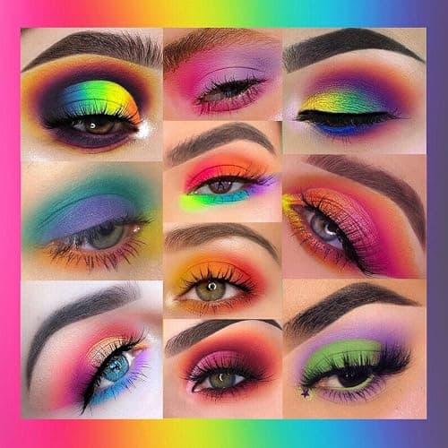 UCANBE EXOTIC FLAVORS Neon Eyeshadow Makeup Palette - 48 Colorful High Pigmented - Rainbow Matte Shimmer Glitter Eye Shadow Make Up Pallet Gift Set thumbnail 7
