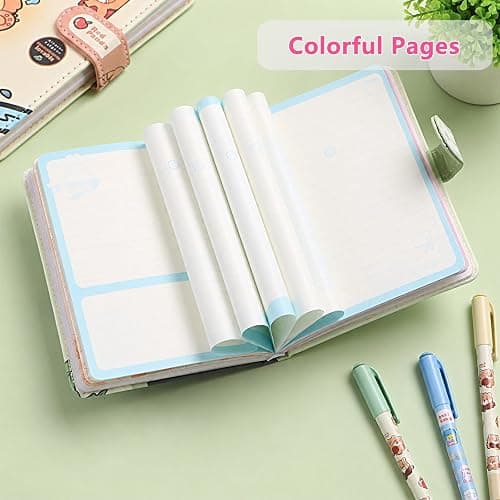 Kawaii Journal Notebook for Kids, Cute Notebook A5 Size To Do List, Travel Planner Zoo Theme Girls Diary 224 Pages with Magnetic clasp (Faced) thumbnail 3