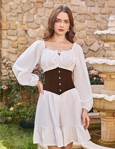 Scarlet Darkness Corset Belt for Women Fishbone Wide Waist Corset Pirate Belt thumbnail 8