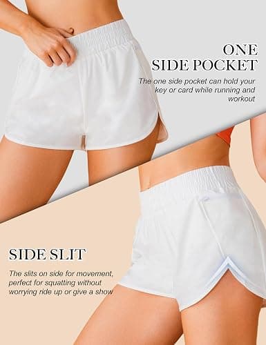 Blooming Jelly Women's Quick-Dry Running Shorts Workout Sport Layer Active Shorts with Pockets 1.75" thumbnail 4
