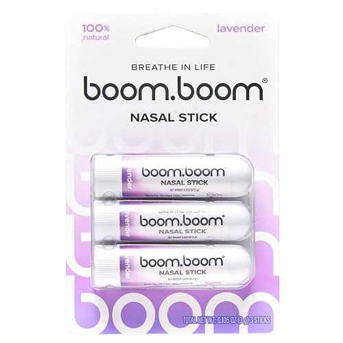 BoomBoom Nasal Stick | Vapor Flow Technology | Cool Refreshing Sensation | Natural Mood Boost | Simple Ingredients | Essential Oils + Menthol Inhaler (Lavender) - Image 1