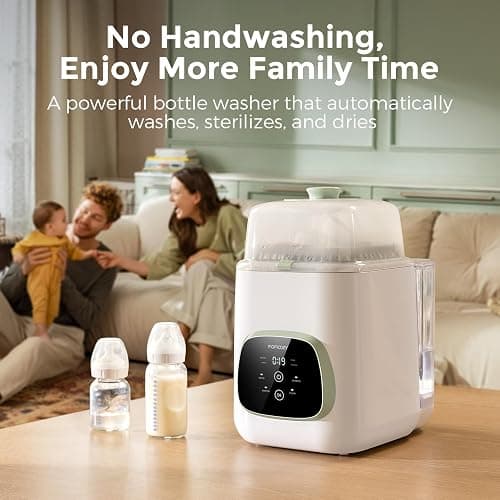 Momcozy KleanPal Pro Baby Bottle Washer, Sterilizer & Dryer - All-in-One Cleaning Machine for Bottles, Pump Parts & Baby Essentials - Time-Saving & Effortless Care thumbnail 2