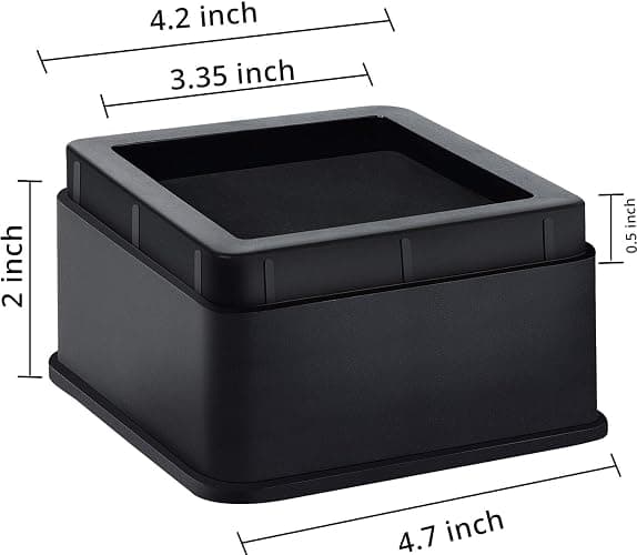Utopia Bedding Bed Risers 2 Inch - Pack of 8 - Adjustable Furniture Risers 2 & 4 inch - Anti Slip Foam & Rubber Pad - Stackable Bed Lifts Risers Heavy Duty for Sofa, Bed, Table, Couch & Chair (Black) thumbnail 3